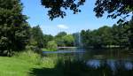 Munster (Örtze), Mühlenteich mit Fontaine.