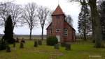 Riebrau in der Elbtalaue, Fachwerkkirche aus dem Jahre 1760.