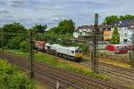 Mit einem Gterzug aus Richtung Emmerich fhrt 266 450 ( 247 050 ) der DB in Oberhausen-Osterfeld ein.