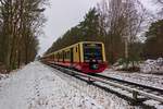 Die S-Bahn-Linie S47 fhrt zwischen Schneweide und Spindlersfeld abwechselnd durch den Wald und durch die Hinterhfe von Industriebetrieben.