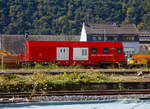 Der Koblenzer Hilfszug-Wagen D-DB 99 80 9370 061-0 der DB Netz Notfalltechnik am 02.09.2020 im Bf Niederlahnstein.