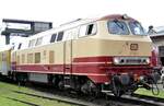217 001-7 mit Meßzug im Bahnpark Augsburg am 25.10.2009.