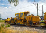   Die Plasser & Theurer Schotterverteil- und Planiermaschine SSP 2000 der SPITZKE SE, Schweres Nebenfahrzeug Nr.