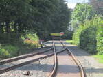 Das Streckenende in Neuhaus am Rennweg am 31.August 2021.