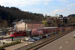   Blick auf den Bahnhof Kirchen an der Sieg am 01.04.2012.