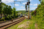 Bahnhof Kirchen an der Sieg am 06 Mai 2025:
Rechts auf Gleis 2 hält der HLB VT 504 (95 80 1648 104-5 D-HEB / 95 80 1648 604-4 D-HEB), als RB 93  Rothaarbahn  von Betzdorf nach Erndtebrück. Links auf Gleis 1 fährt die 193 921 (91 80 6193 921-4 D-NRAIL) der Northrail GmbH mit einem KLV-Zug (Taschenwagenzug) durch den Bahnhof in Richtung Köln.

Nochmals einen lieben Gruß an den netten Lokführer zurück.
