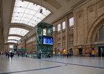   Die mächtige Empfangshalle vom Hauptbahnhof Leipzig am 21.05.2016.