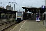 Als Pendelzug der Linie RB39 zwischen Neuss und Grevenbroich steht 622 265 am 11.12.2024 in Neuss Hbf.
