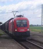 �BB mit der 1116 015 im Bahnhof Mangolding