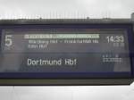Der ICE 26 von Wien nach Dortmund hat schon wieder 5 min. Versp�tung