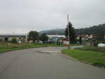 Bahnübergang in Wernshausen für die Bahnstrecke nach Schmalkalden am 01.September 2021.