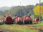 265 023 und 265 005 pausierten,am 25.Oktober 2023,in Herringen/Werra.