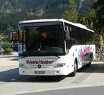 MB Tourismo von NIEDERHUBER HOLZLANDREISEN aus Reischach steht im September 2018 auf dem Busparkplatz am Königsee