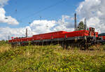 Der vierachsige Kranauslegerschutzwagen für KRC 1200 - 785 002 - UIC-Nr.