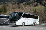(285'339) - Aus Deutschland: W�rlitz, Berlin - B-WT 5151 . Setra am 12. M�rz 2026 in Lauterbrunnen, Parkhaus