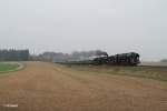 01 509 + 35 1097 der Press mit dem Sonderzug Erzgebirge Rundfahrt bei Unterthölau.