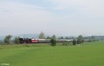 01 1509 und 118 770 mit einem Sonderzug von Dresden nach Nürnberg bei Marktleuthen.