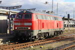 218 385 beim Rangieren im Rostocker Hbf.21.11.2025 