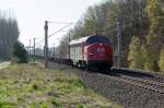 My 1131 (227 003-1) EBS - Erfurter Bahnservice GmbH mit einem Güterzug in Nennhausen und fuhr weiter in Richtung Wustermark.