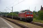 232 534-8 DB Schenker Rail Deutschland AG mit einem Res Ganzzug in Rathenow und fuhr nach Brandenburg-Altstadt.