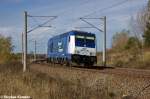 246 011-1 IGT - Inbetriebnahmegesellschaft Transporttechnik mbH hatte einen Holzzug nach Arneburg(Niedergrne) gebracht und kam spter als Lz wieder durch Stendal(Wahrburg) gefahren.