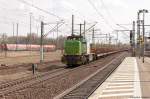 V 1700.10 (277 101-2) SETG - Salzburger Eisenbahn TransportLogistik GmbH mit einem leeren Holzzug von Niedergörne nach Rostock in Wittenberge.