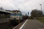 345 268-7 ITB - Industrietransportgesellschaft mbH Brandenburg mit einem Nahgüterzug von Brandenburg Altstadt nach Brandenburg Gbf, bei der Durchfahrt im Brandenburger Hbf. 04.11.2014 