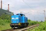 PRESS 204 012/203 215-9 (ex DR 110/112 525, DB 202 525) fährt Lz an der Kokerei Prosper in Bottrop vorbei, 05.06.2024