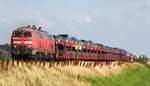 218 381-2 und 218 369-7 mit SyltShuttle AZ auf dem Weg nach Westerland.