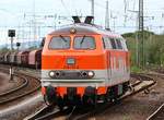 8.Lok: 218 137-8 in neuem City-Bahn Farbkleid und mit jetzt angebrachten  DB-Keks , Dieselparade Koblenz-Lützel 29.09.12