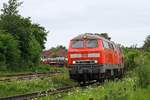 218 319 und 340 haben Einfahrt mit dem SyltShuttle von Westerland kommend in Niebüll.