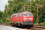 DB 218 311-9 mit Schwesterlok...Niebüll 04.08.2012