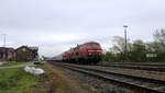 218 366 + 481 mit IC 2315 auf dem Weg nach Westerland, Husum-Nord 28.04.2019