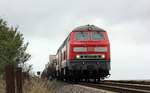 DB 218 366 und DB 218 380 mit SyltShuttle nach Niebüll.