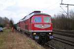 Triangula 232 173-5 mit NRE 132 426-8 vor Düngerzug in Jübek 28.02.2020 