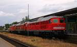 Start der Marschbahn-Umleiter 2014: DB 232 259-2(REV/BCS X/30-04.14) Husum 13.07.2014 