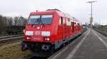 DB 245 023-7, REV/BCS X/05.04.24 in Warteposition im Bhf Niebüll.