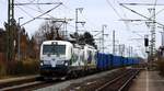 EGP 193 848-9, REV/628/11.03.22 und 247 906-1 mit dem Dünger-Express auf dem Weg nach Flensburg-Weiche zwecks Nachtruhe.