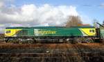 BRLL/Freightliner 1266 119-7(REV/EMD/02.04.2015) war heute mit einem Düngerzug zu Gast im Norden in Jübek.