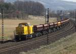 203 185-1 mit Gterzug am 17.03.12 bei Harrbach  