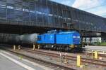 Vegetationskontrollerzug (weil Unkrautbekämpfung bzw -Vernichtung politisch Verboten ist- mit PRESS 204 012 steht am 27 M ai 2025 in Chemnitz Hbf.