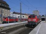 218 469-5 und 218 462-0 stehen mit RB's in Mnchen HBF bereit.