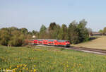 218 403-4 mit dem RE2 RE4852 München - Hof bei Escheldorf.