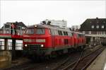 218 313 und 218 371 am 17.10.12 in Westerland (Sylt)