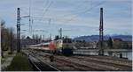 Die Westfrankenbahn 218 460-4  Conny  und die DB 218 419-0 haben in Lindau den von Zürich kommenden EC 191 übernommen und verlassen nun den Bodensee in Richtung München Hbf.