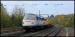 227 007 von Eivel mit Baukran am 31.10.2014 in Sterbfritz 