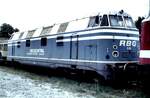 Regentalbahn Bahnbetriebs GmbH (RBG) D 05 ex 228 DR V 180 in Lam am 08.02.1997.