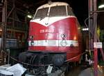 228 802-5 im Eisenbahnmuseum Halle am 20.07.2019.