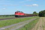 232 589-2 mit dem umgeleiteten 45365 Nrnberg - Cheb + V90 berfhrung bei Oberteich.