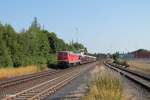 232 384-0 mit dem umgeleiteten 51683 Zwickau - Nrnberg bei der durchfahrt in Wiesau.